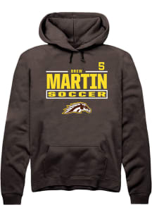 Drew Martin Western Michigan Broncos Mens Brown NIL Stacked Box Player Hood