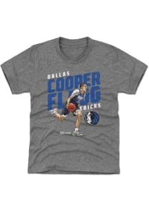 Cooper Flagg Dallas Mavericks Youth Grey Slant Player Tee