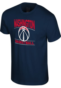 Washington Wizards Navy Blue Vintage Feel Short Sleeve T Shirt
