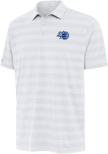 Antigua Orlando Magic Mens White Tunnel Short Sleeve Polo