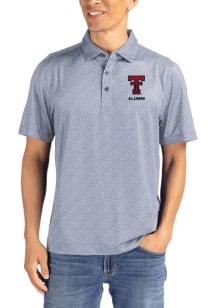 Cutter and Buck Texas Tech Red Raiders Mens Ash Pike Pebble Short Sleeve Polo