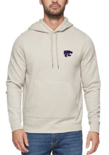 K-State Wildcats Mens Oatmeal Bradner Super Soft Quilted Long Sleeve Hoodie
