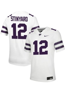 Serious Stinyard  Nike K-State Wildcats White Football NIL Game Football Jersey