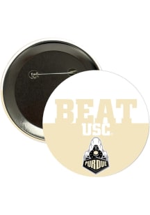 Purdue Boilermakers BEAT USC 3" Button - Black