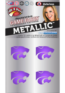 K-State Wildcats Metallic 4pk Tattoo