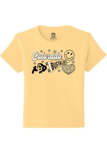 Summit Sportswear Colorado Buffaloes Girls  Fun Script Design Short Sleeve Tee