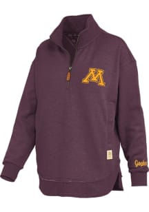 Pressbox Minnesota Golden Gophers Womens Maroon Northfork Sojourn Qtr Zip