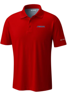 Columbia Arizona Wildcats Mens Red Heat Seal Low Drag Offshore Short Sleeve Fashion Polo
