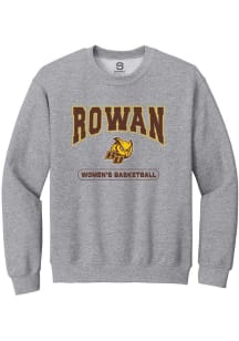 Summit Sportswear Rowan University Mens Grey Womens Basketball Long Sleeve Crew Sweatshirt