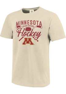 Minnesota Golden Gophers Ivory Pucks & Sticks Short Sleeve T Shirt