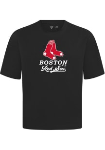 Levelwear Boston Red Sox Black Signature Knit Team Surge Short Sleeve Fashion T Shirt