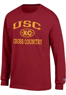 Champion USC Trojans Cardinal Cross Country Icon Jersey Long Sleeve T Shirt