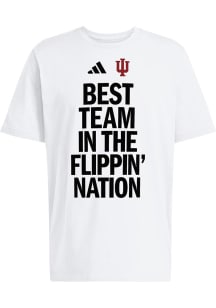 Adidas Indiana Hoosiers White 2025 College Football National Champions Best Team Short Sleeve T Sh..