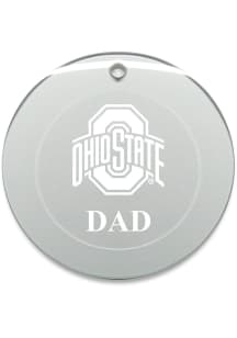 Ohio State Buckeyes Dad Round Ornament - White