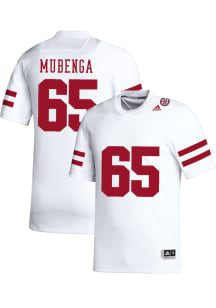 Paul Mubenga   Nebraska Cornhuskers White NIL Name And Number Football Jersey
