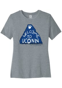 Summit Sportswear UConn Huskies Womens Grey School Specific Short Sleeve T-Shirt