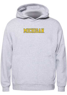 lululemon Michigan Wolverines Mens Grey Heather Steady State Hoodie Long Sleeve Hoodie
