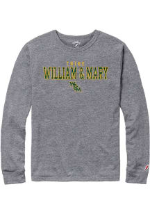 William & Mary Tribe Grey Primary Logo Long Sleeve Fashion T Shirt