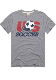 Homage USMNT Grey Retro Short Sleeve Fashion T Shirt