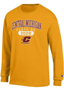 Champion Central Michigan Chippewas Gold Pill Class of 2028 Jersey Long Sleeve T Shirt