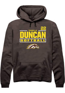 Isabella Duncan Western Michigan Broncos Mens Brown NIL Stacked Box Player Hood