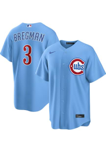 Alex Bregman Chicago Cubs Mens Replica Alt Jersey - Light Blue