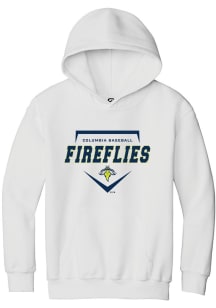 Summit Sportswear Columbia Fireflies Youth White Homeplate Long Sleeve Hoodie