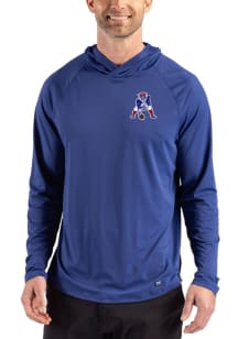 Cutter and Buck New England Patriots Mens Navy Blue Historic Prospect Eco Long Sleeve Hoodie