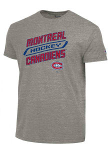 Champion Montreal Canadiens Grey Diagonal Tri-Blend Short Sleeve Fashion T Shirt