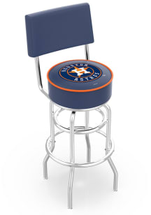 Houston Astros Double-Ring Swivel with Back Pub Stool - Silver