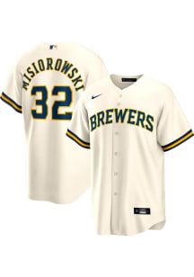 Jacob Misiorowski Milwaukee Brewers Mens Replica Home Jersey - Cream