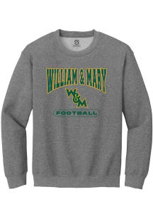 Summit Sportswear William & Mary Tribe Mens Graphite Football Long Sleeve Crew Sweatshirt