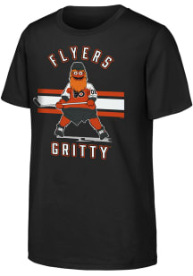 Gritty  Outer Stuff Philadelphia Flyers Youth Black Gritty Life Short Sleeve T-Shirt