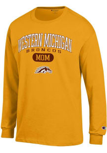 Champion Western Michigan Broncos Gold Pill Box Mom Jersey Long Sleeve T Shirt