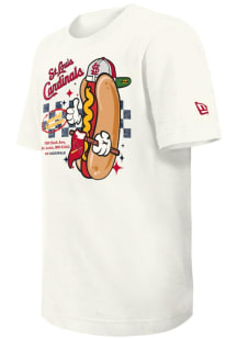 New Era St Louis Cardinals Youth White Hot Dog Short Sleeve T-Shirt