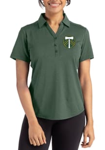 Cutter and Buck Portland Timbers Womens Green Forge Eco Polo Short Sleeve Polo Shirt