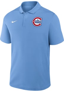 Nike Chicago Cubs Mens Light Blue Alternate Victory Short Sleeve Polo