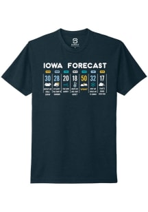 Summit Sportswear Iowa Navy Blue Forecast Short Sleeve Fashion T Shirt