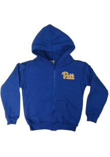 Little King Pitt Panthers Baby Cotton Fleece Long Sleeve Full Zip Sweatshirt - Blue