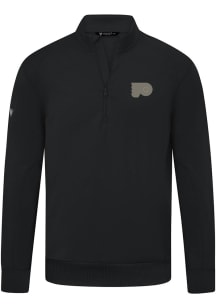 Levelwear Philadelphia Flyers Mens Black Upright Copper Long Sleeve Qtr Zip Pullover