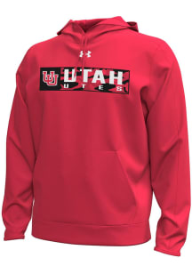Under Armour Utah Utes Mens Red Flat Name Hood