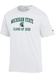 Champion Michigan State Spartans White Font Class of 2026 Jersey Short Sleeve T Shirt