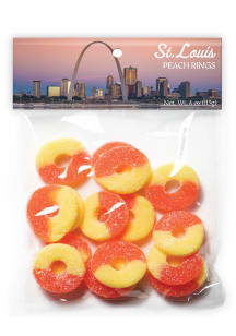 St Louis Gummy Peach Ring 2.2oz Candy