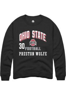 Preston Wolfe Ohio State Buckeyes Mens Black Football NIL Arch Logo Player Crew