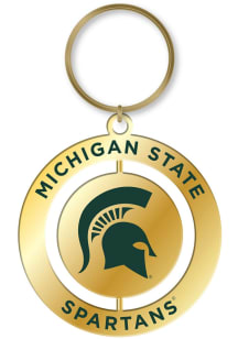 Michigan State Spartans Retro Mascot Spinner Keychain - Green