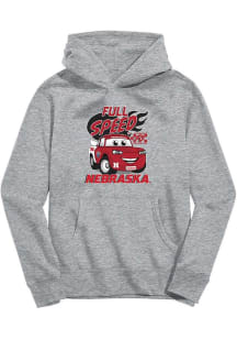 Vive La Fete Nebraska Cornhuskers Youth Grey Full Speed Long Sleeve Hoodie