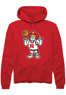 Summit Sportswear Nebraska Cornhuskers Mens Red Basketball Herbie Long Sleeve Hoodie