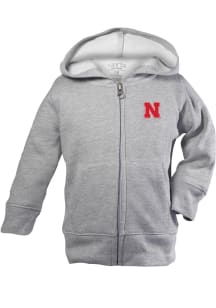Nebraska Cornhuskers Baby Henry Long Sleeve Full Zip Sweatshirt - Grey