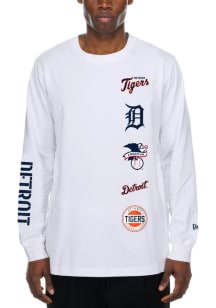 New Era Detroit Tigers White Game Day Long Sleeve Fashion T Shirt