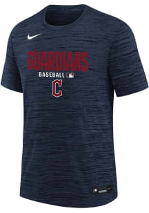 Nike Cleveland Guardians Youth Navy Blue AC Velocity Short Sleeve T-Shirt
